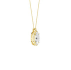 14K Yellow Gold Lab Grown Diamond Bezel Pendant