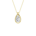 14K Yellow Gold Lab Grown Diamond Bezel Pendant