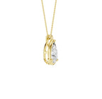 14K Yellow Gold Lab Grown Diamond Bezel Pendant