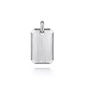 Sterling Silver Satin Dog Tag Pendant