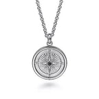 Sterling Silver Compass Pendant