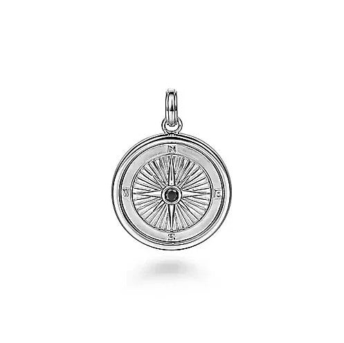 Sterling Silver Compass Pendant