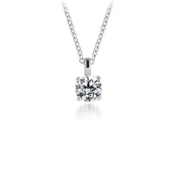14K White Gold Diamond Pendant