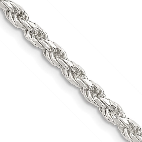 Sterling Silver Rope Chain, 22in.