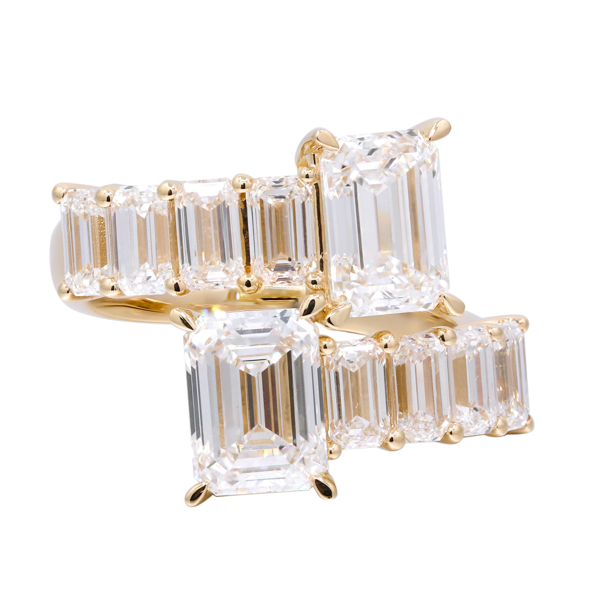14K Yellow Gold Bypass Fashion Ring