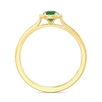 10K Gold Blue Topaz & Diamond Halo Ring