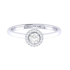 10K White Gold White Sapphire Halo Ring
