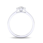 10K White Gold White Sapphire Halo Ring