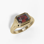 10K Gold Lab-Created Bezel Ring