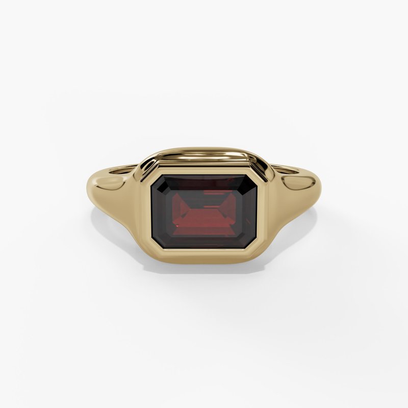 10K Gold Lab-Created Bezel Ring