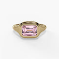 10K Gold Pink Tourmaline Bezel Ring