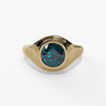 10K Gold Lab-Created Alexandrite Bezel Ring
