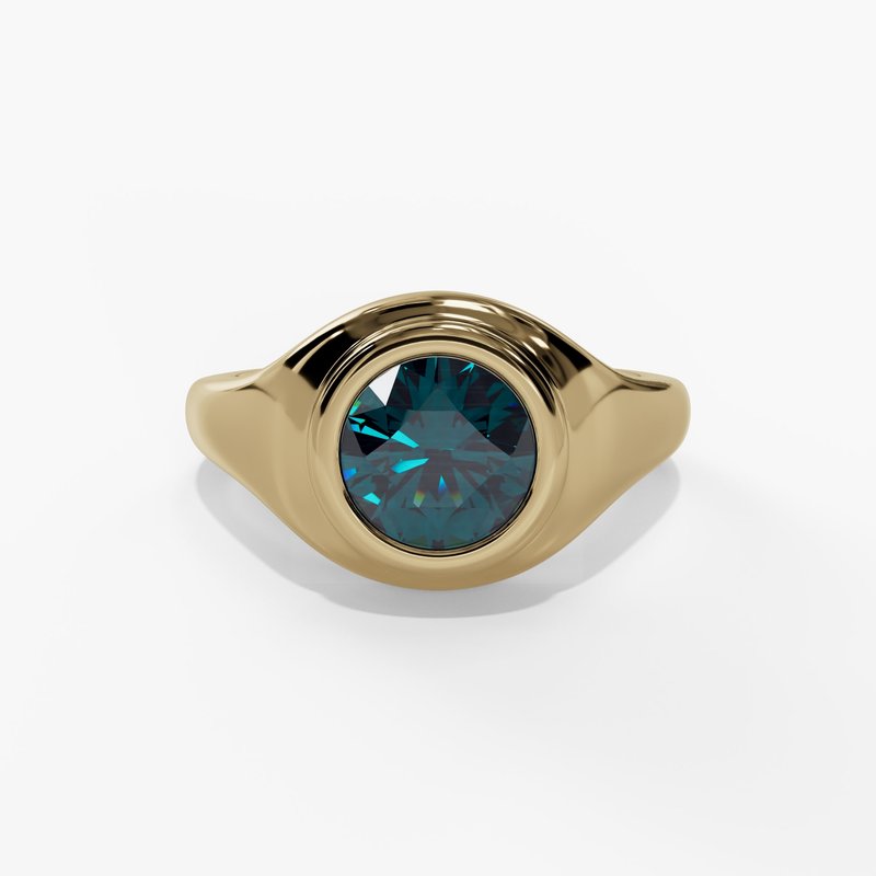 10K Gold Lab-Created Alexandrite Bezel Ring