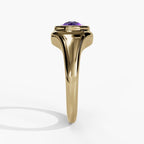 10K Gold Amethyst Bezel Ring