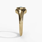 10K Gold Aquamarine Bezel Ring