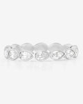 18K White Gold Bezel Set Diamond Wedding Band