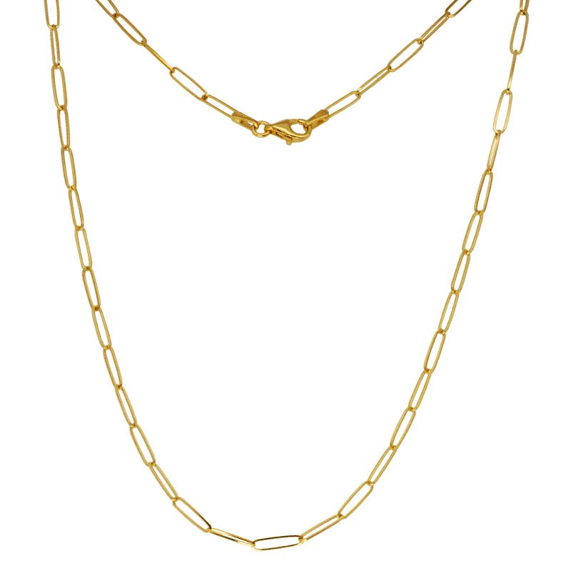 14K Yellow Gold Paperclip Chain