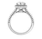 14K White Gold Hidden Halo Labgrown Diamond Engagement Ring