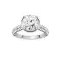 14K White Gold Hidden Halo Labgrown Diamond Engagement Ring