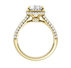 14K Yellow Gold Hidden Halo Labgrown Diamond Engagement Ring