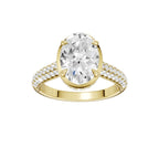 14K Yellow Gold Hidden Halo Labgrown Diamond Engagement Ring
