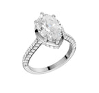 14K White Gold Hidden Halo Labgrown Diamond Engagement Ring