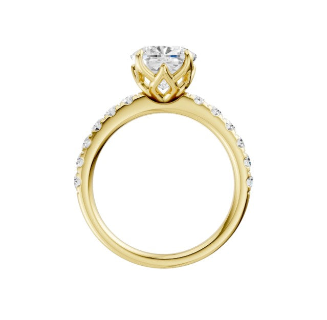 14K Yellow Gold Lab Grown Diamond Engagement Ring