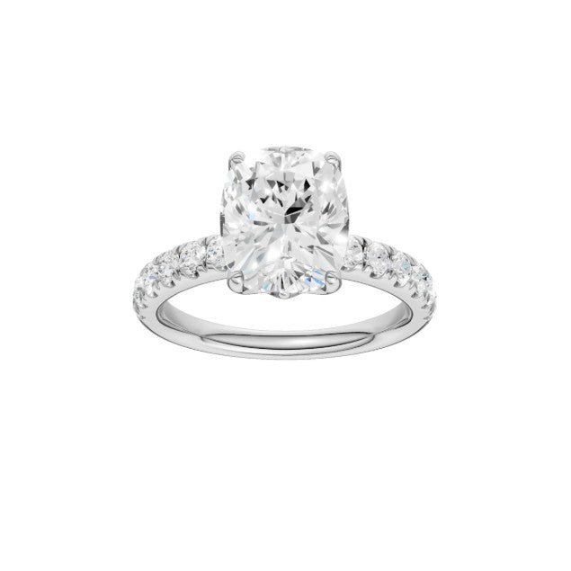 14K White Gold Lab Grown Diamond Engagement Ring
