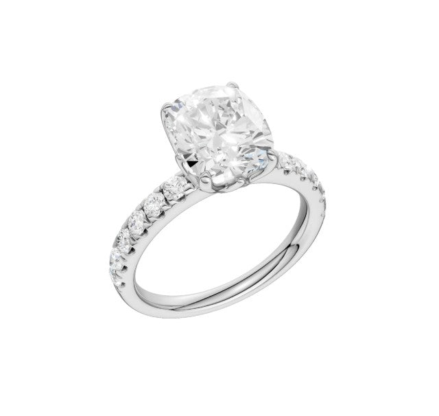 14K White Gold Lab Grown Diamond Engagement Ring