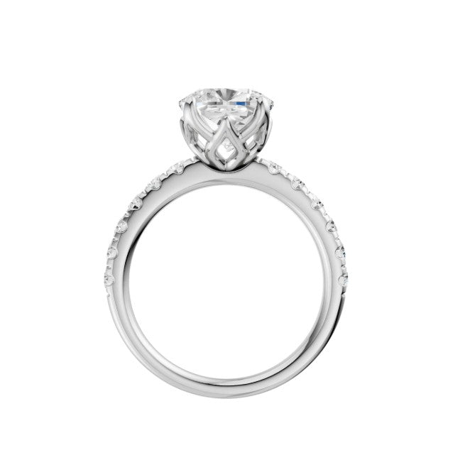 14K White Gold Lab Grown Diamond Engagement Ring