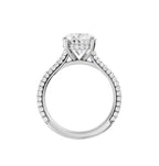 14K White Gold Hidden Halo Labgrown Diamond Engagement Ring