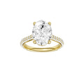 14K White Gold Hidden Halo Labgrown Diamond Engagement Ring