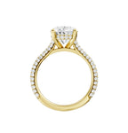 14K White Gold Hidden Halo Labgrown Diamond Engagement Ring