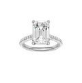 14K White Gold Hidden Halo Labgrown Diamond Engagement Ring