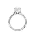 14K White Gold Hidden Halo Labgrown Diamond Engagement Ring