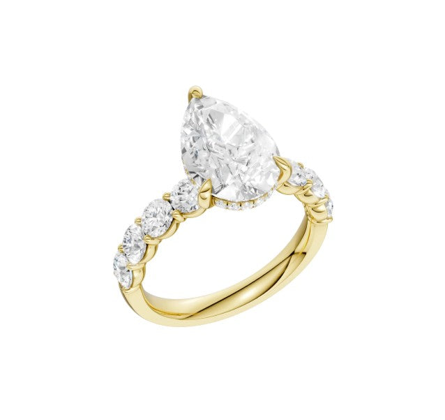 14K Yellow Gold Lab Grown Diamond Engagement Ring