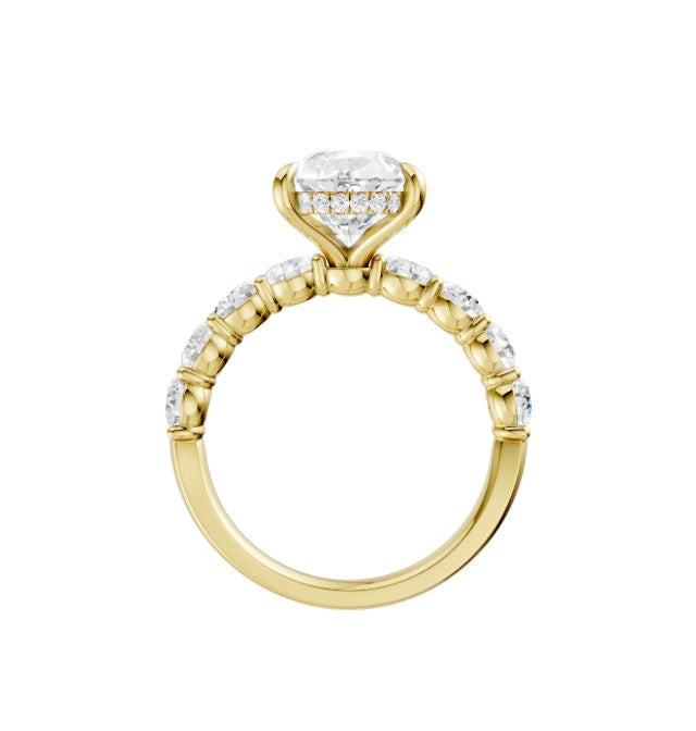 14K Yellow Gold Lab Grown Diamond Engagement Ring