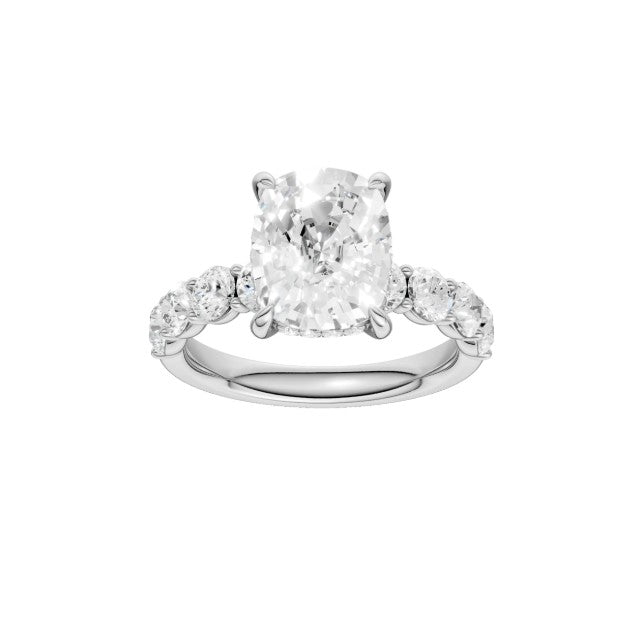 14K White Gold Lab Grown Diamond Engagement Ring