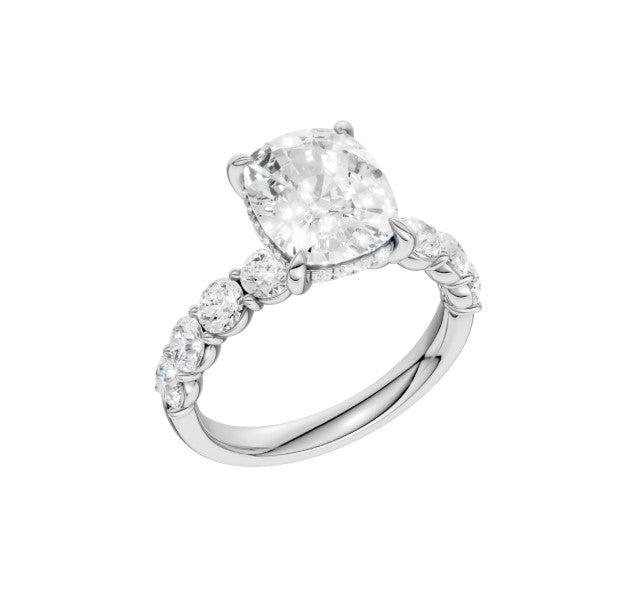 14K White Gold Lab Grown Diamond Engagement Ring