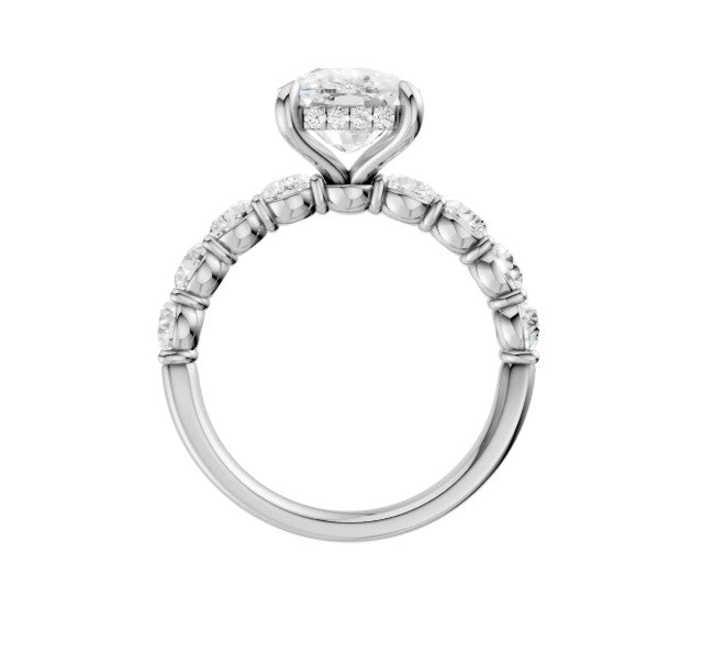 14K White Gold Lab Grown Diamond Engagement Ring