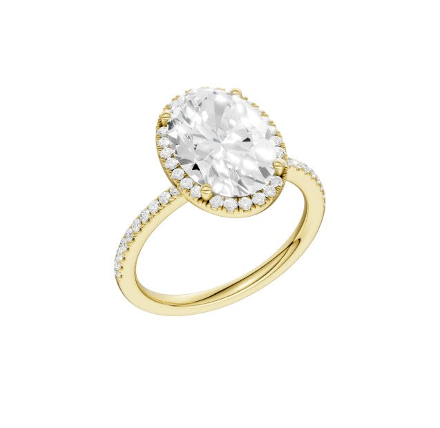 14K Yellow Gold Lab Grown Diamond Engagement Ring