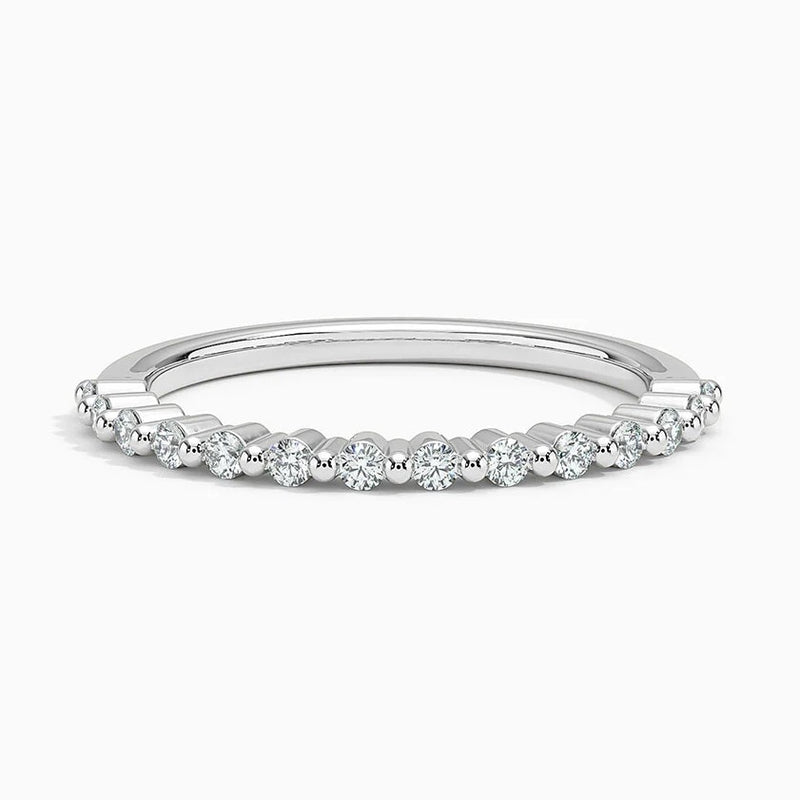 14K White Gold Lab Grown Diamond Wedding Band