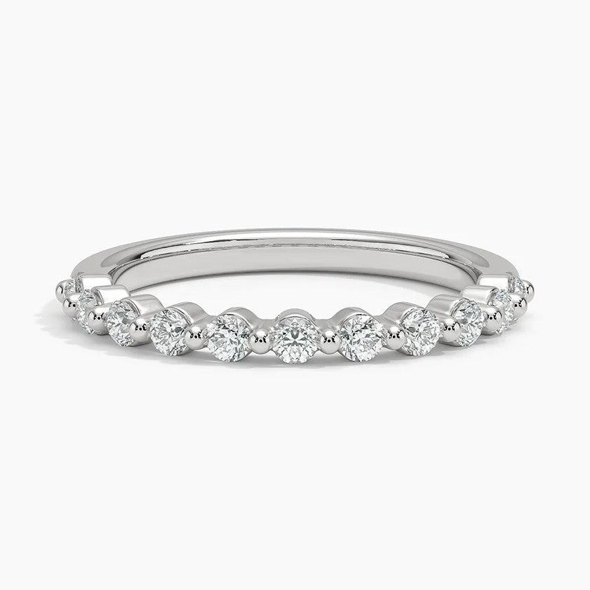 14K White Gold Lab Grown Diamond Wedding Band