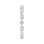 14K White Gold Alternating Lab Grown Diamond Wedding Band