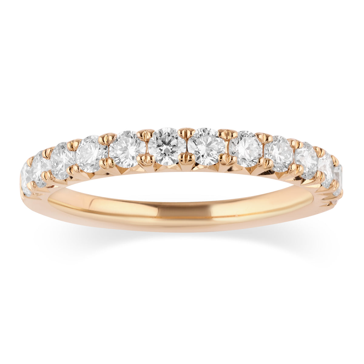 14K Yellow Gold Lab Grown Diamond Wedding Band