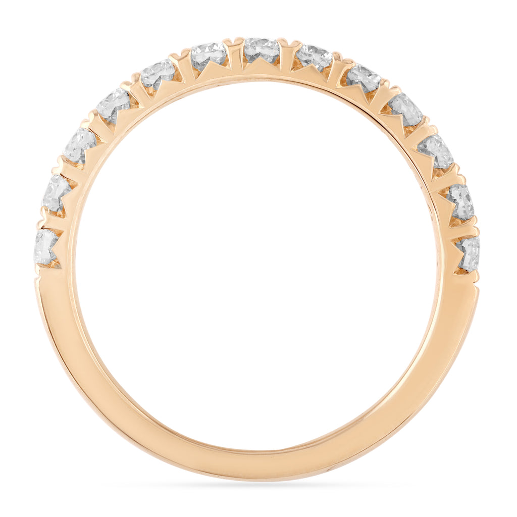 14K Yellow Gold Lab Grown Diamond Wedding Band