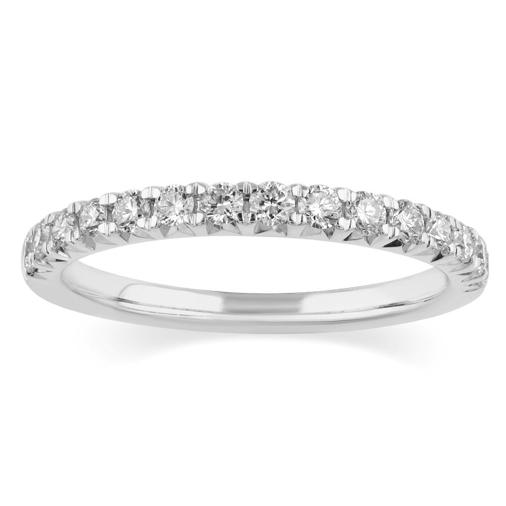 14K White Gold Lab Grown Diamond Wedding Band