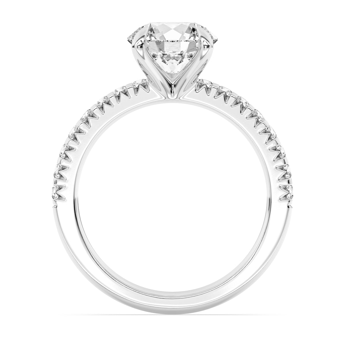 14K White Gold Lab Grown Diamond Engagement Ring