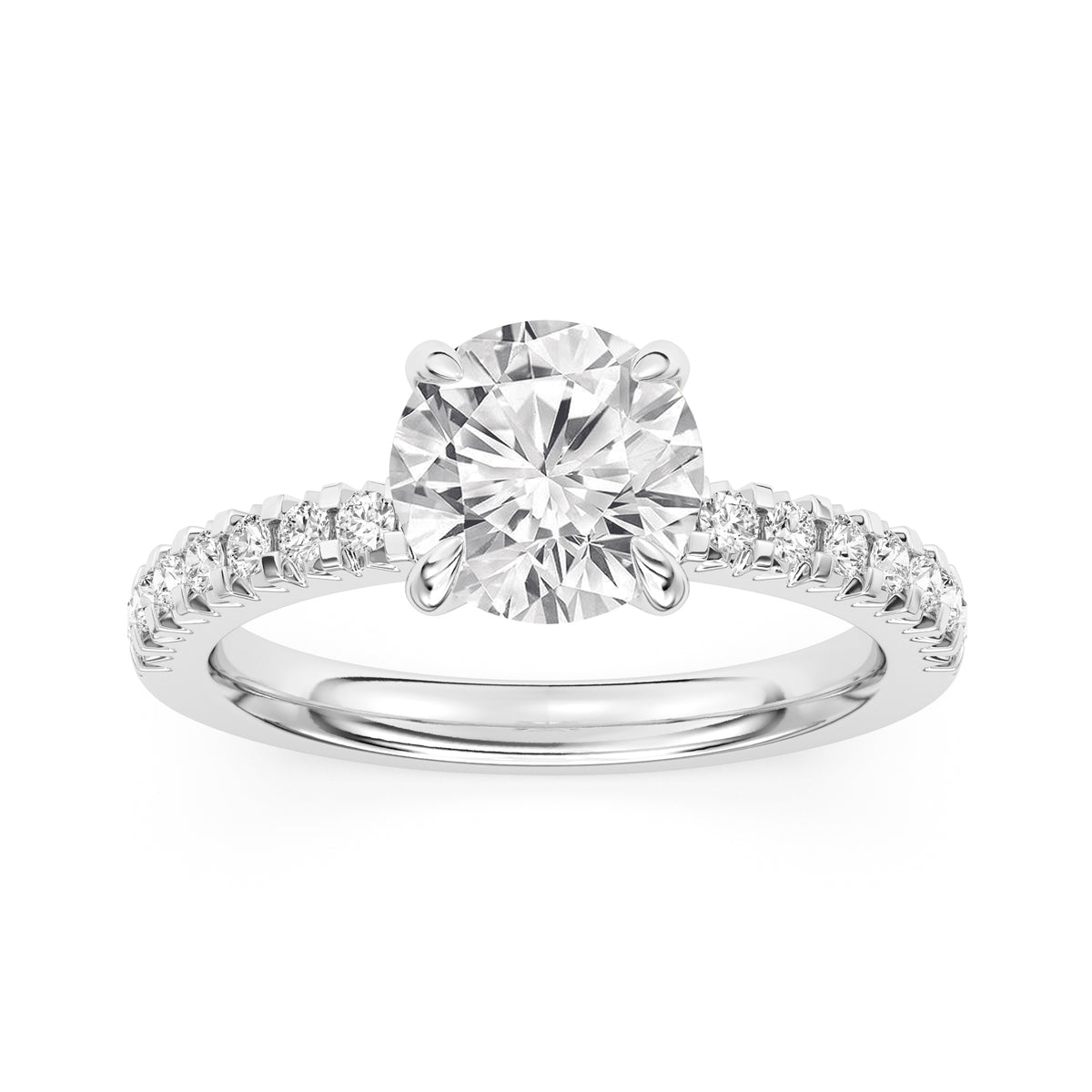 14K White Gold Lab Grown Diamond Engagement Ring