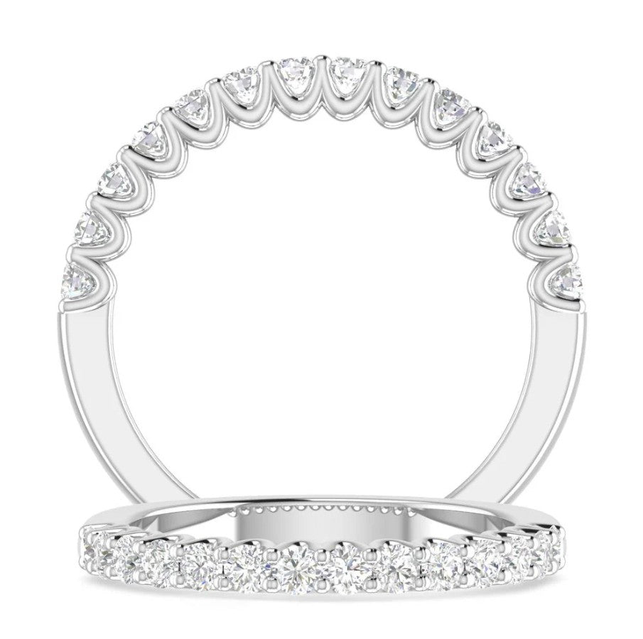 14K White Gold Lab Grown Diamond Wedding Band